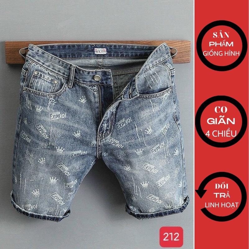 Quần short jean nam, chất vải bò co gian, trẻ trung cá tính VOZODO 212