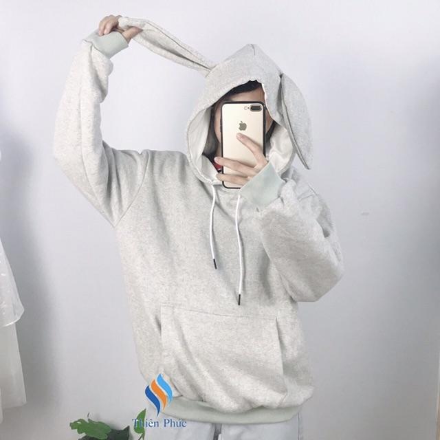 Áo hoodie tai thỏ nam nữ