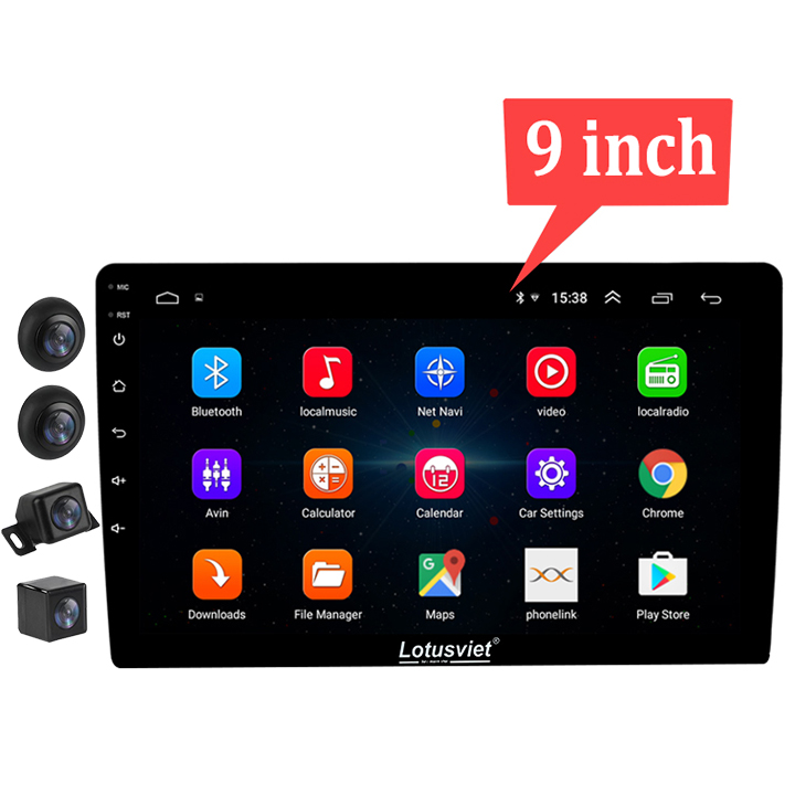 Bộ màn hình DVD Android và Camera 360 độ 2 trong 1 cao cấp AHD dùng cho các loại xe ô tô AHD-360 - Hàng Chính Hãng Lotusviet