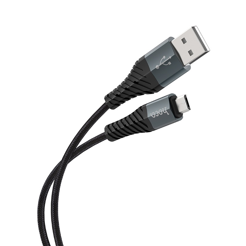 Cáp sạc nhanh chuẩn Micro USB Hoco, sạc nhanh 2.4A, cáp bọc dù dành cho Samsung, Huawei, Xiaomi, Oppo, Sony, X38 - Hàng chính hãng