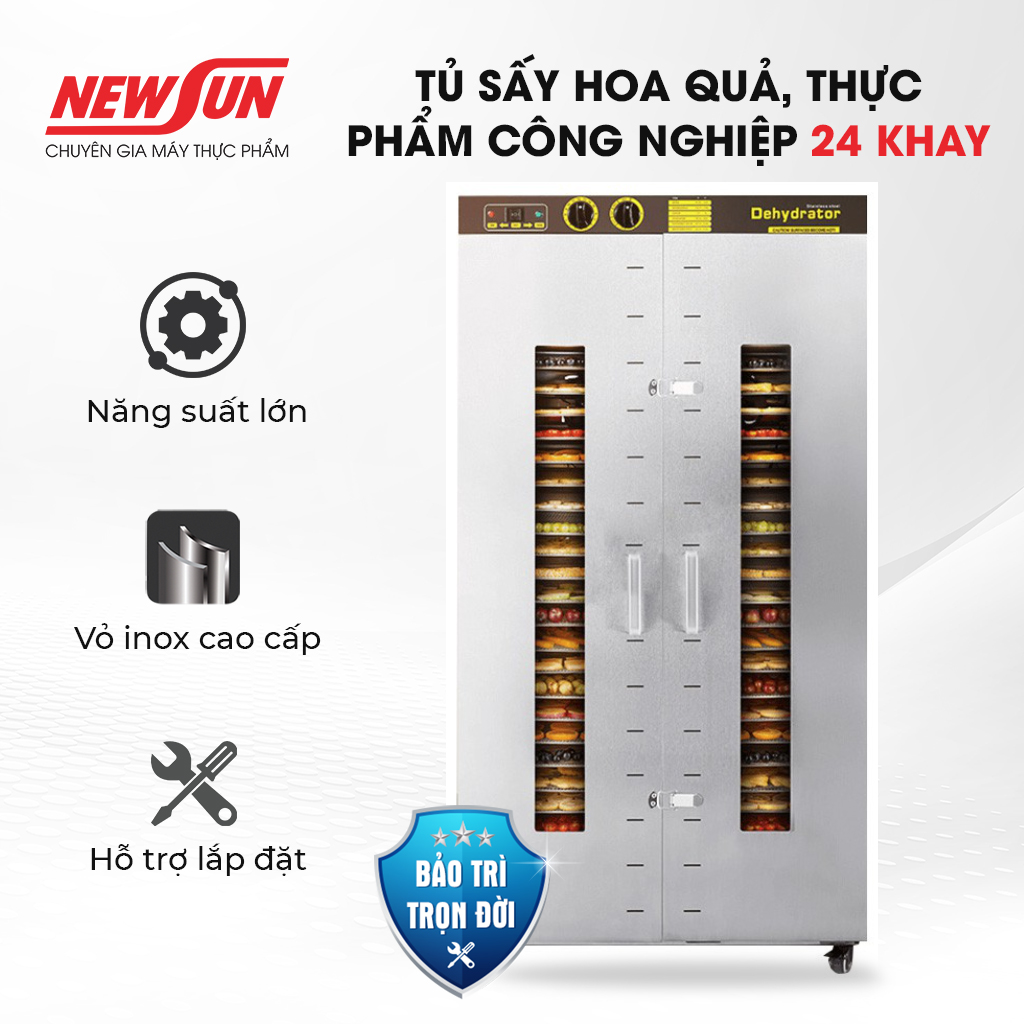 Tủ Sấy Thực Phẩm Đa Năng 24 Khay NEWSUN