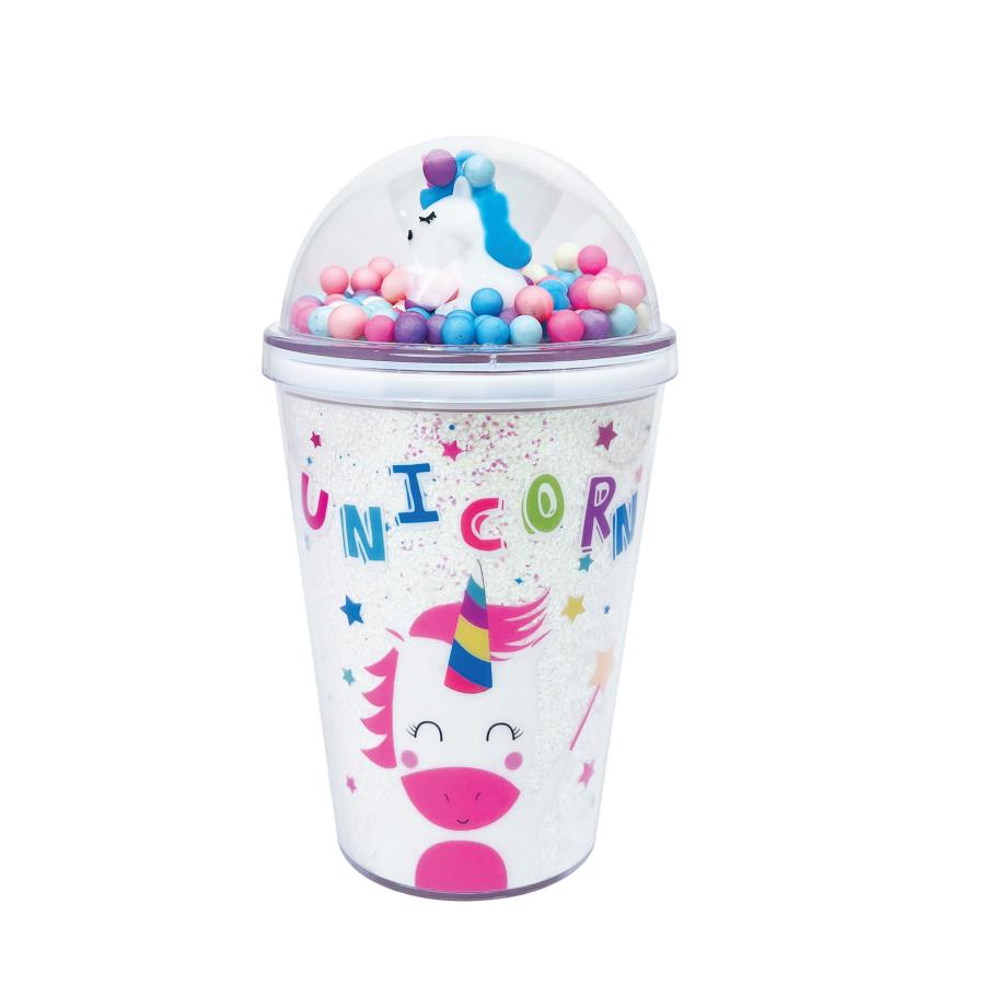 Ly Nhựa Clever Cup Rainbow Unicorn Xanh CLEVERHIPPO PCUP08/BLUE