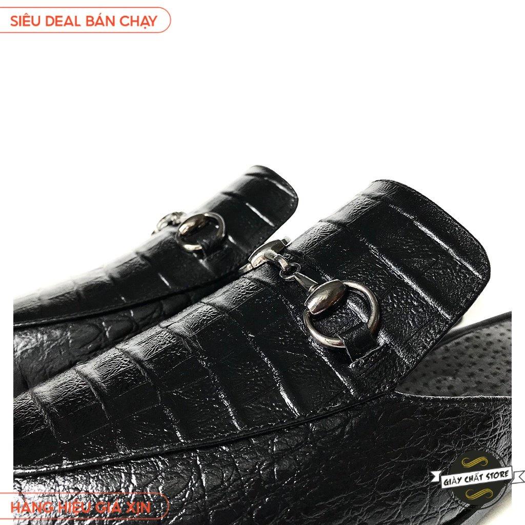 Giày Sục Nam Da Pu In Vân Cá Sấu Cao Cấp Tefoss Mules Shoes - HT01