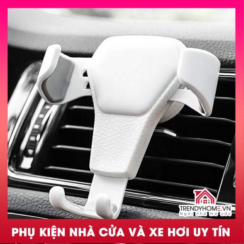 Phụ kiện ô tô | Giá đỡ điện thoại trên ô tô cài cửa gió ô tô nhựa ABS 2 màu trắng đen sang trọng