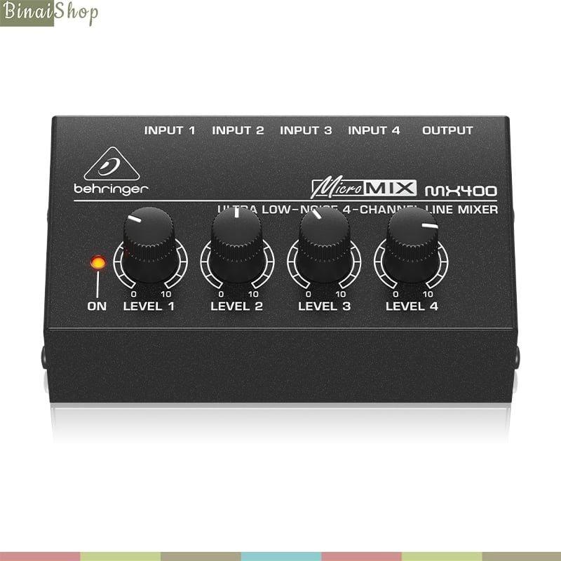 Behringer MX400 - Bộ Trộn Âm Thanh 4 Kênh Chuyên Dụng Cho Studio, Biểu Diễn Và Podcast - Hàng Chính Hãng