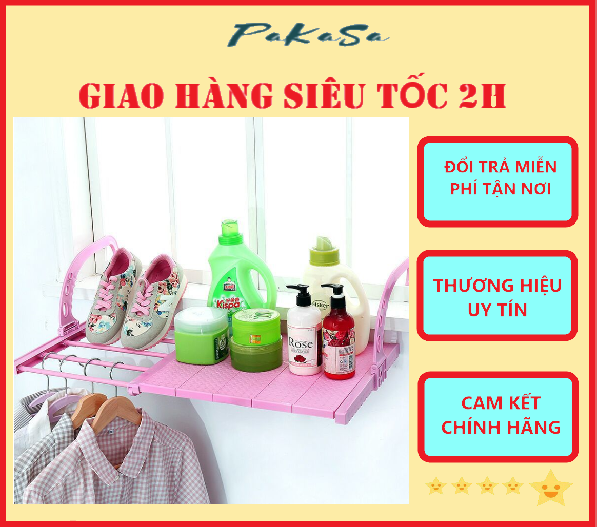 Giá Phơi Đồ Ban Công Gấp Gọn Loại Lớn PaKaSa - Hàng Chính Hãng 