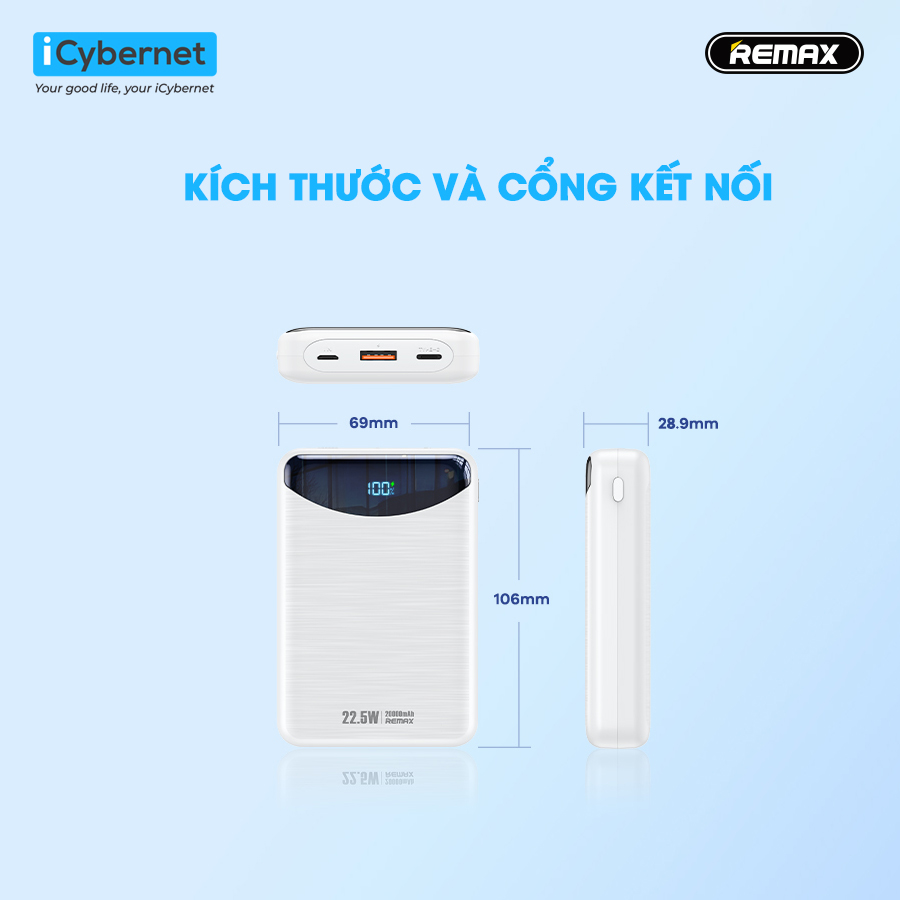 Sạc dự phòng sạc nhanh 22.5W Remax RPP-68 dung lượng 20000mAh - Hàng chính hãng