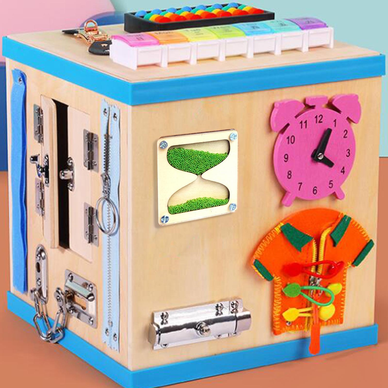 Wooden Hourglass Busy Board Kit Fine Motor Skill for Preschool Toddler