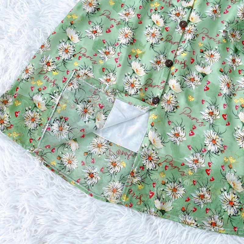 Váy Mẹ - Bé Gái 4 - 64kg Chất Tơ Lụa Ép Nổi CAO CẤP Mềm Mát