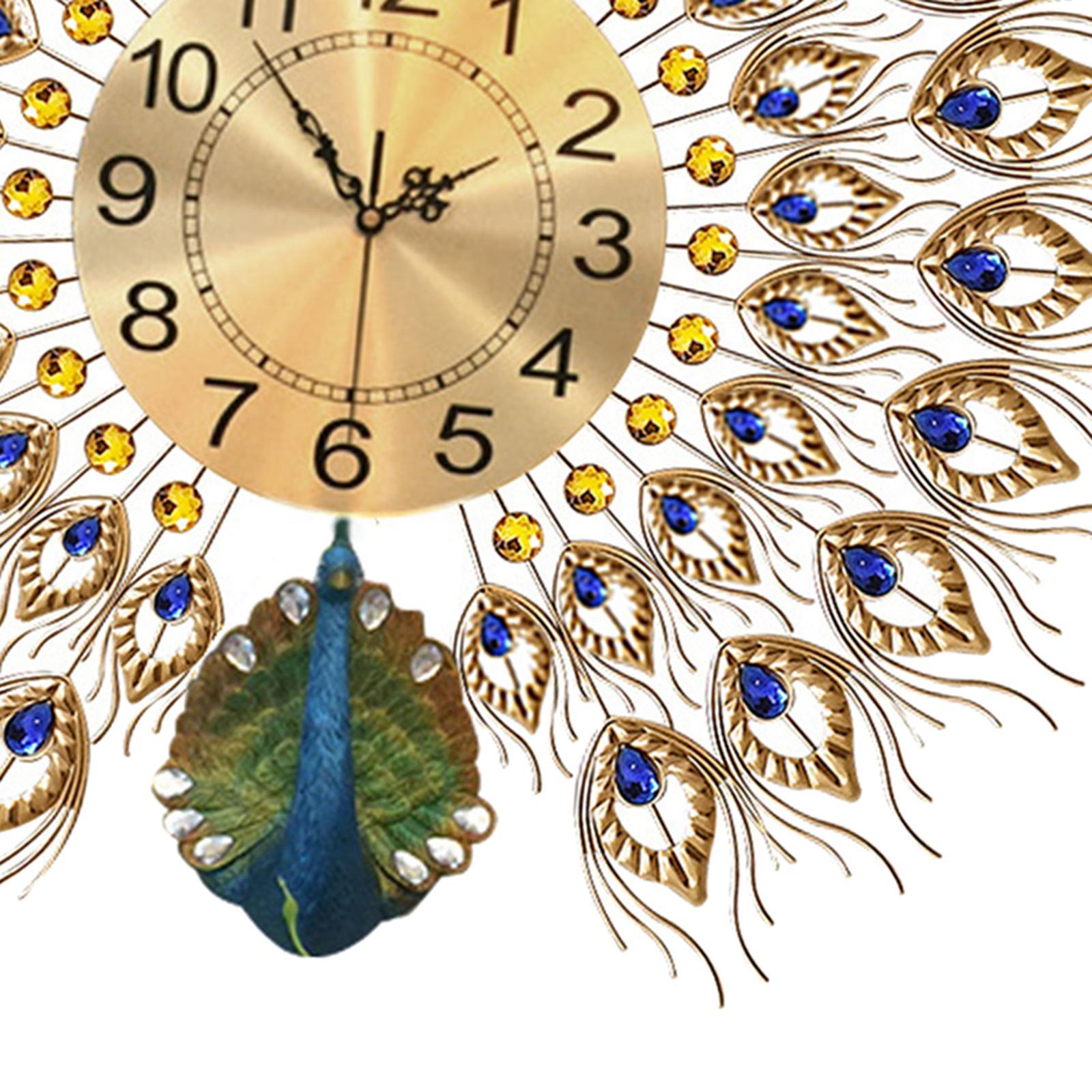 Wall Clock Hanging Clock Modern Metal Watch for Home Decor Indoor Living Room Dining Room