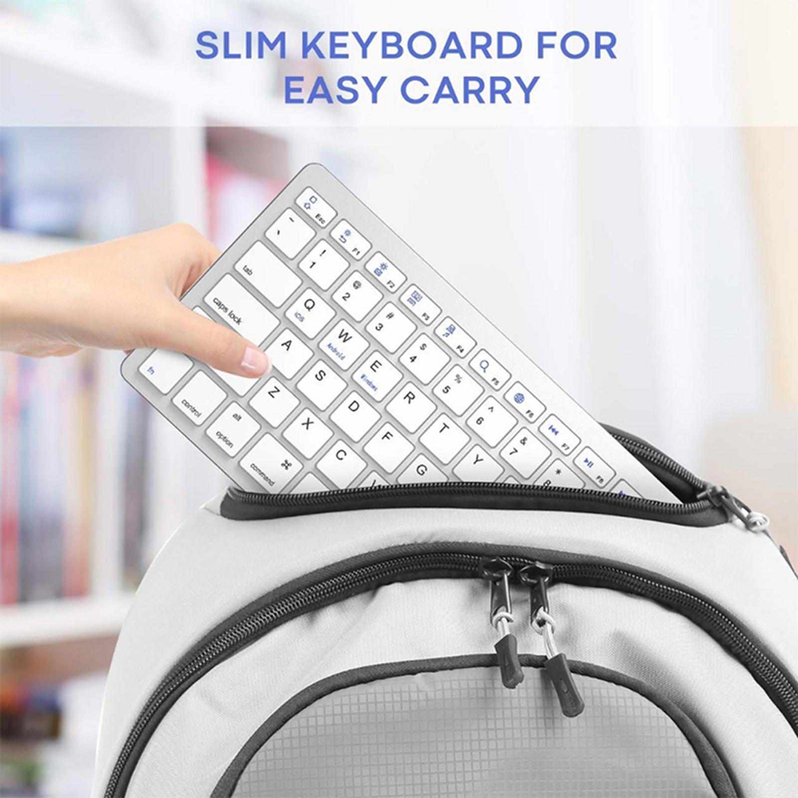 Ultra Thin Bluetooth Keyboard  Wireless 78 Keys Spanish Keyboard for IOS / Android / Windows 285x 120x18mm