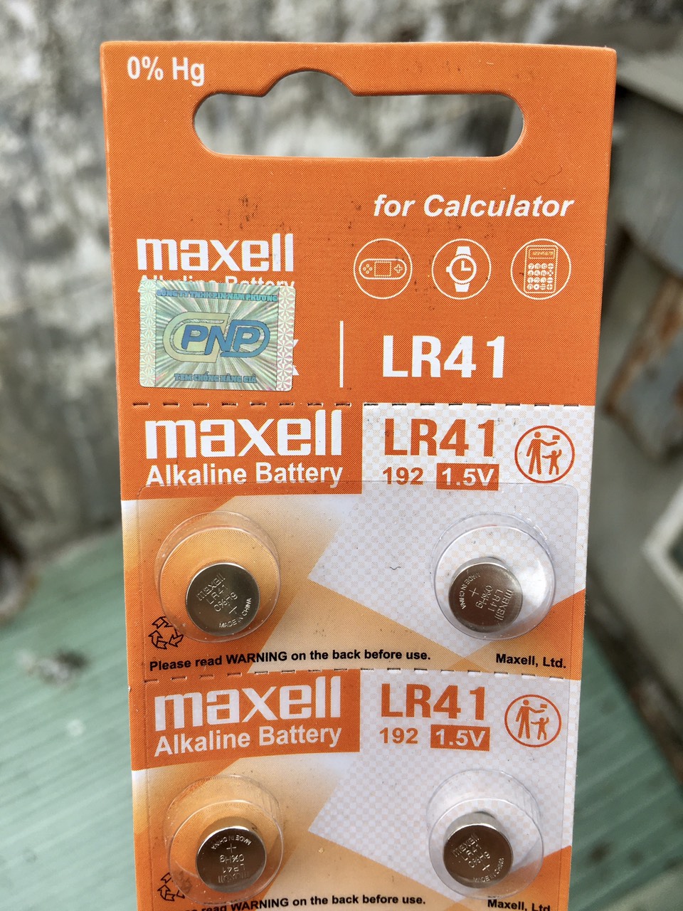 Vỉ Pin Cúc Áo Maxell LR41 / AG3 / L736F Nhật Bản 1,5V