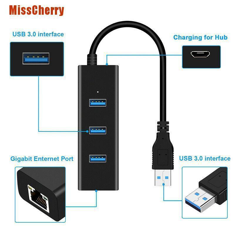 Bộ Chia 3.0 Gigabit Ethernet Lan Rj45 Hub 3.0 Gigabit Rj45 Chất Lượng Cao