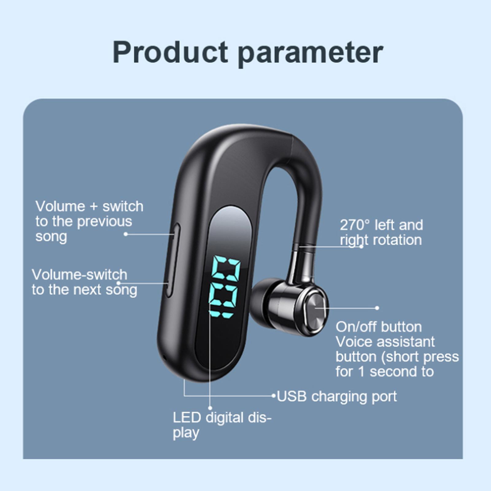 Bluetooth 5.2 Earphone Headphone Multipoint Connection with Microphone