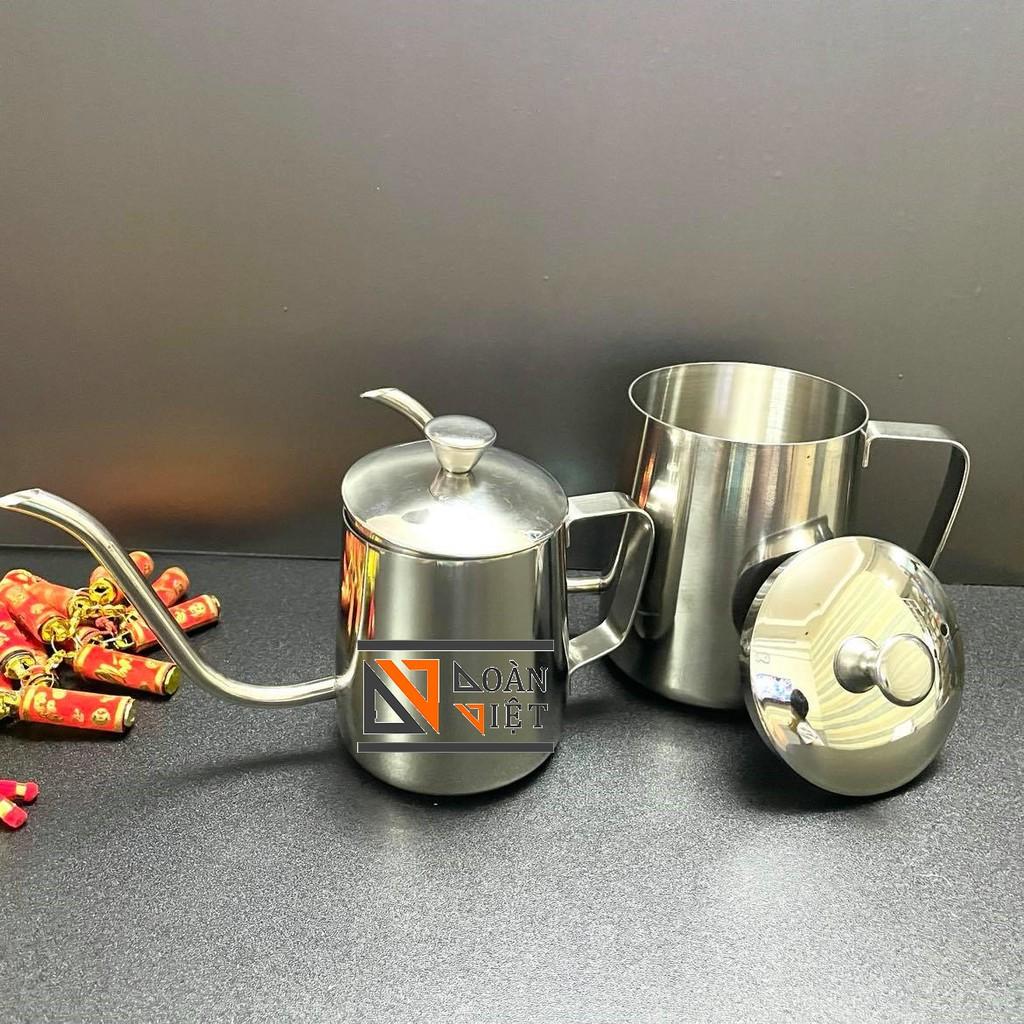 CA RÓT nước , rót trà, BÌNH trà  CÓ NẮP - VÒI DÀI INOX SUS 304 CAO CẤP NHIỀU SIZE