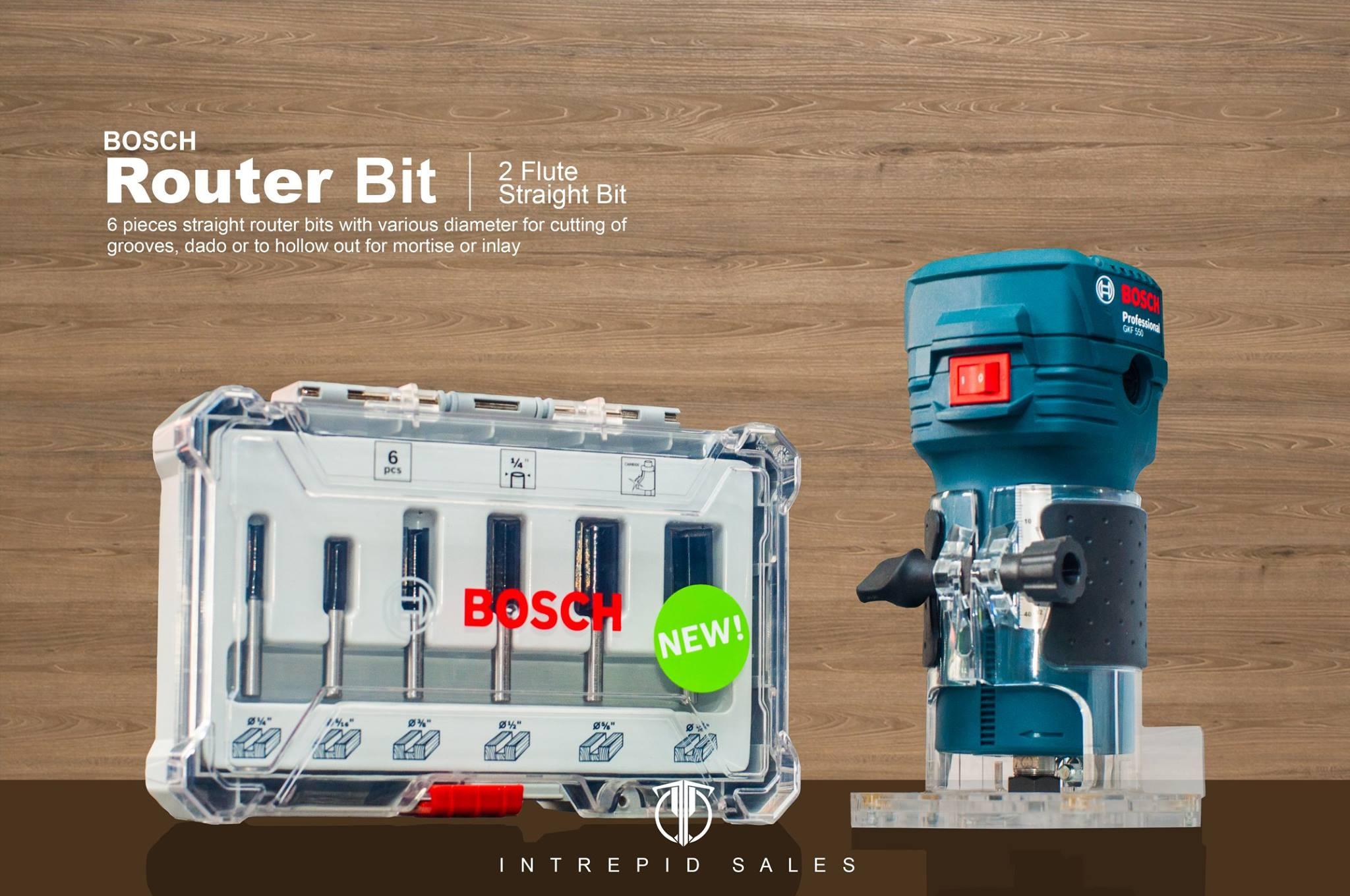 BỘ MŨI PHAY THẲNG 6 MÓN BOSCH 2607017467 - HÀNG CHÍNH HÃNG