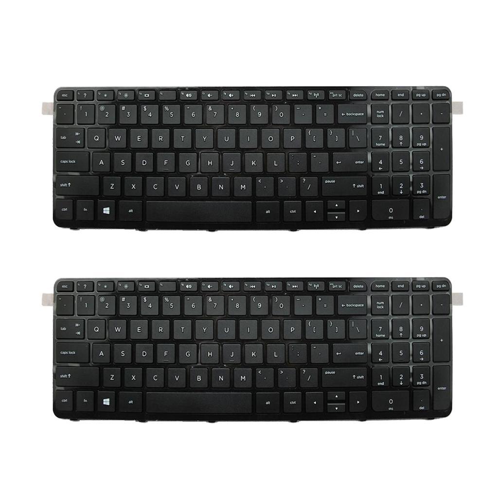 2x For Pavilion 15-n 15-g Laptop Keyboard Replacement US Layout Black