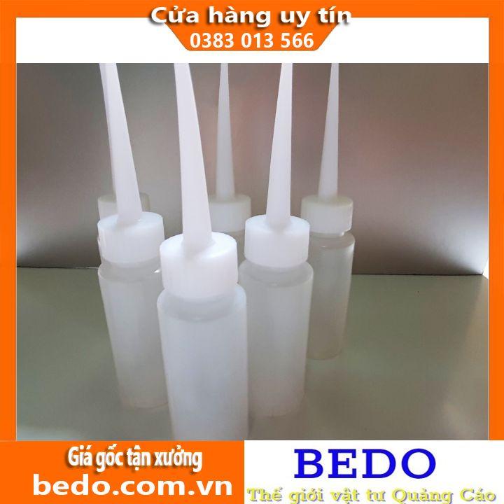 Combo 5 Chai chiết keo 25ml - Chai đựng keo dạng bóp 25ml màu trắng trong suốt