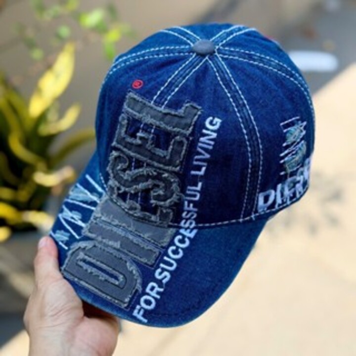 Nón kết, mũ lưỡi trai Diesel vải jeans form chuẩn siêu đẹp (Ảnh thật)
