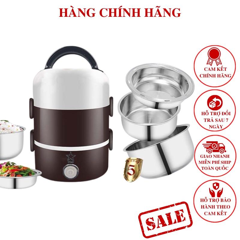 Hộp Cơm Giữ Nhiệt 3 Tầng Inox - Hộp Cơm Ủ Nhiệt Văn Phòng