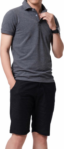 Áo Thun Nam Cổ Bé Ngắn Tay Kiểu Dáng Trẻ Trung, Năng Động