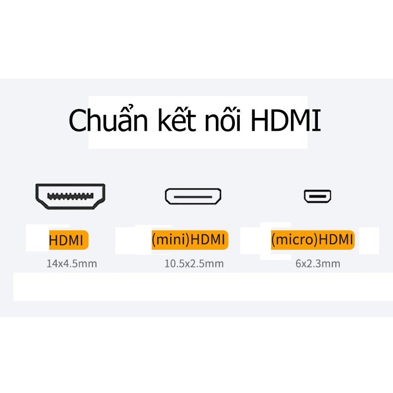 Đầu chuyển Micro, Mini HDMI ra HDMI 2in1 - hỗ trợ 2k, vỏ nhôm chắc chắn kết nối từ máy ảnh, camera lên màn hình- hồ phạm