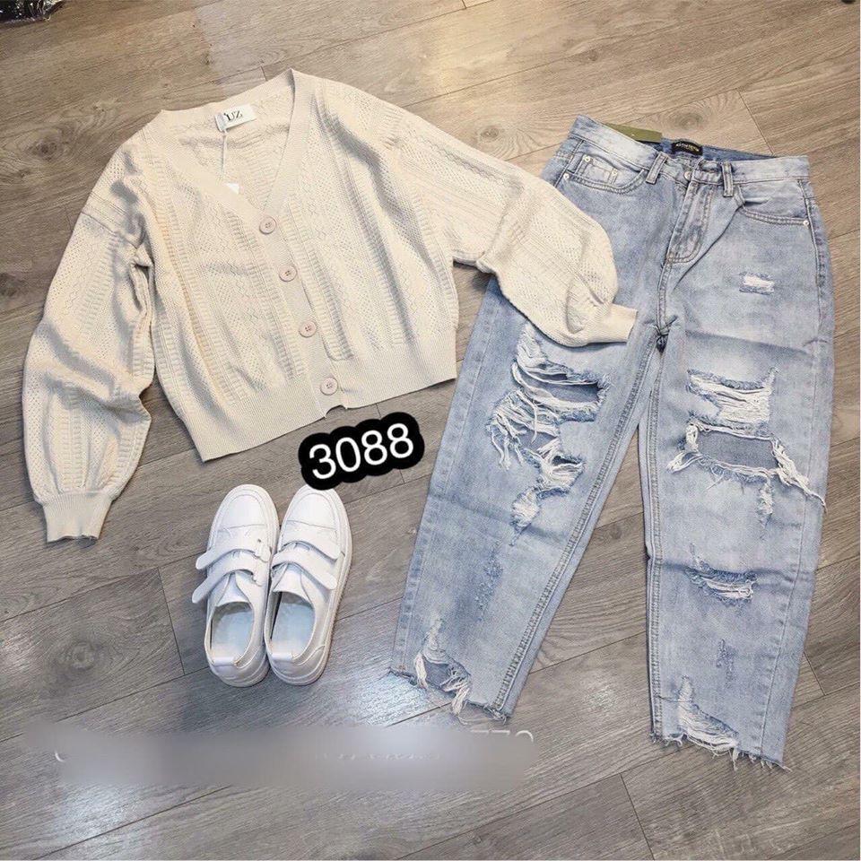 QUẦN BÒ RÁCH MÃ 3088 CÁ TÍNH