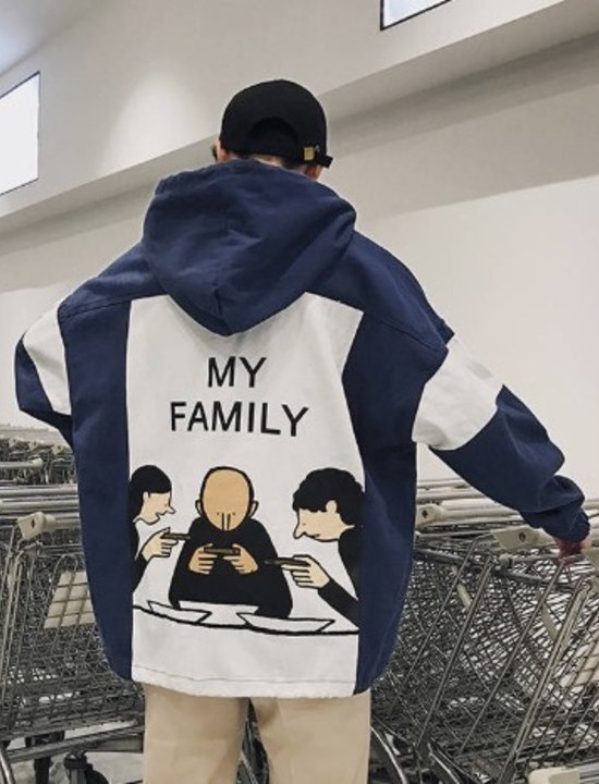 Áo hoodie phối màu My Family Mã: NT2150