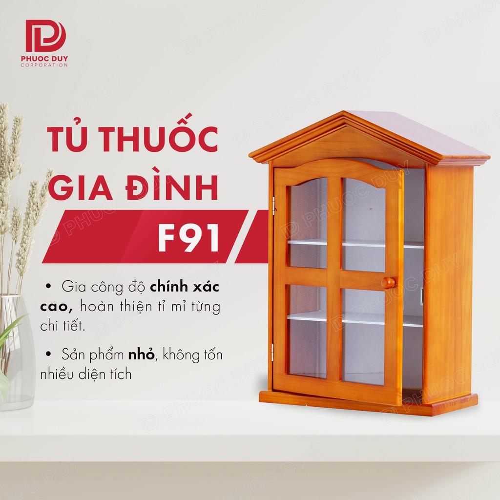 Tủ thuốc - Tủ y tế gia đình gỗ tự nhiên F91