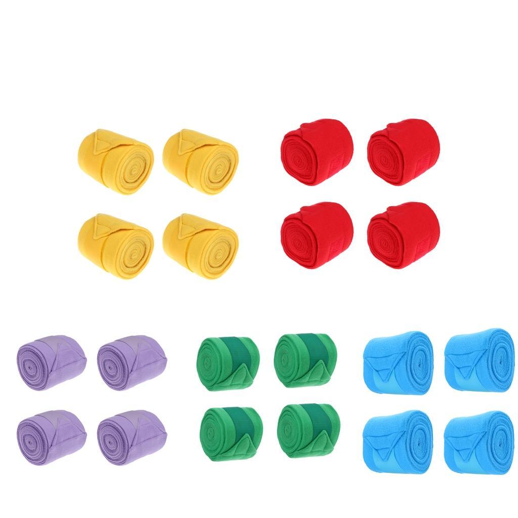 4pcs Horse Wraps Leg Protection Wraps Equestrian Horse Care Grooming Gear