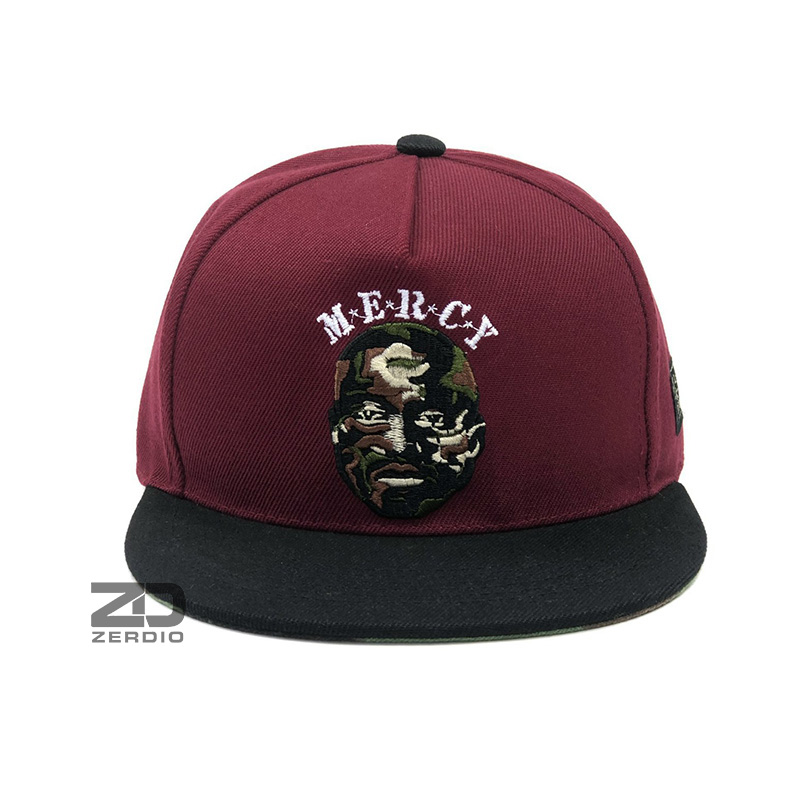 Nón hiphop, Mũ Snapback nam nữ màu đỏ, vải kaki cao cấp