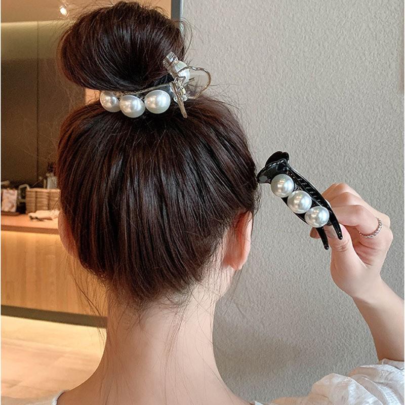 Mới về Kẹp gắp càng cua 3 răng tiện lợi đính hạt đơn giản sang trọng Tatitava