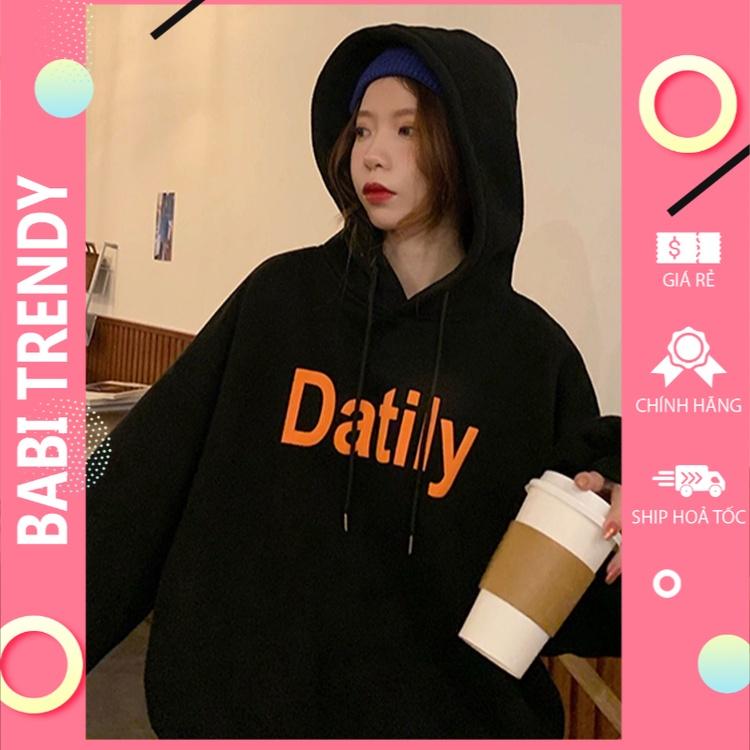 Áo hoodie nam nữ áo khoác Datlity phong cách ovesize nỉ siêu đẹp Unisex Form Rộng – ST11 - babitrendy