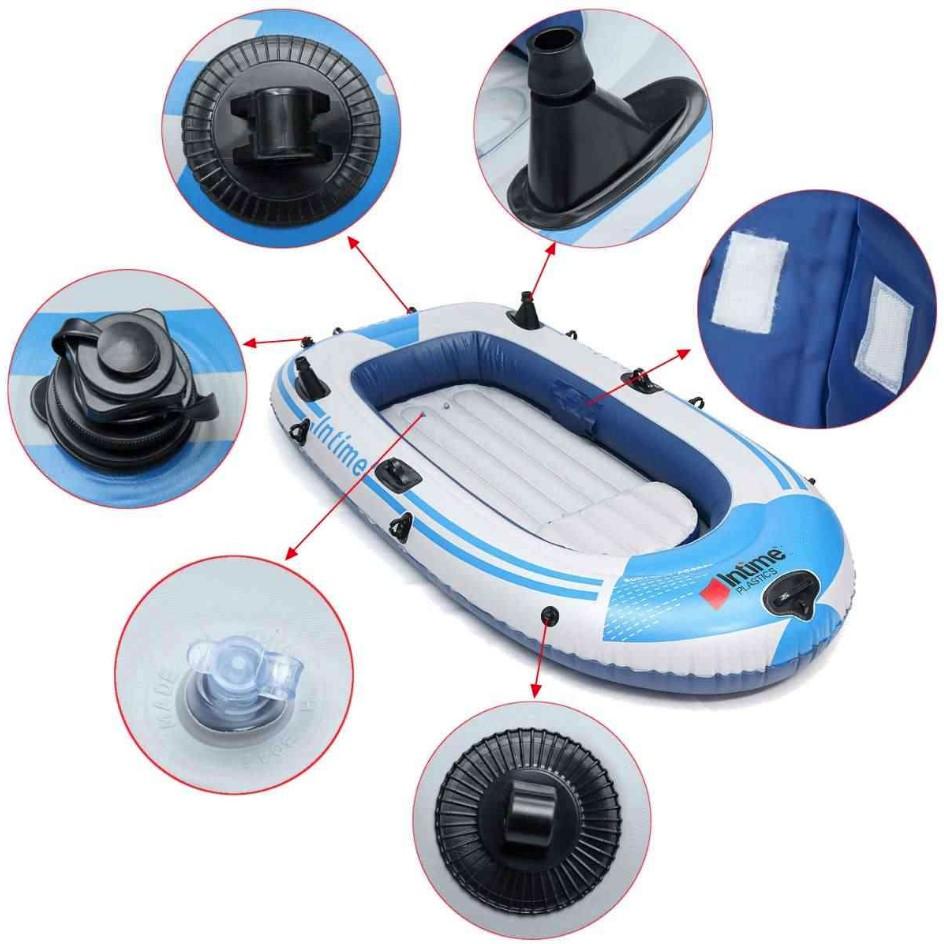 Thuyền Hơi Thể Thao Cho 3 Người full set Plastic Boats 231x130cm (Blue Light)