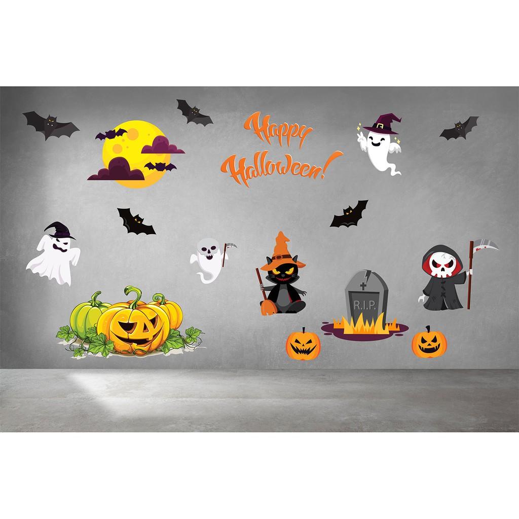 DECAL TRANG TRÍ HALLOWEEN COMBO SỐ 4
