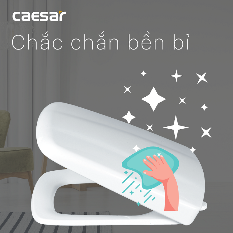 Nắp nhựa đóng êm bàn cầu Caesar - M236 - Hàng chính hãng