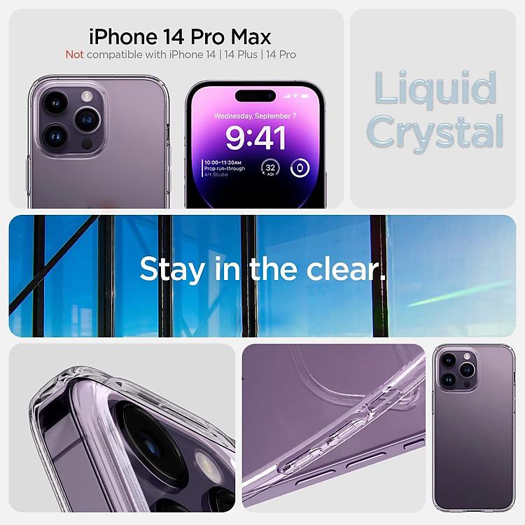 Ốp lưng chống sốc trong suốt cho iPhone 14 / 14 Plus / 14 Pro / 14 Pro Max hiệu Memumi Crystal Clear Case
