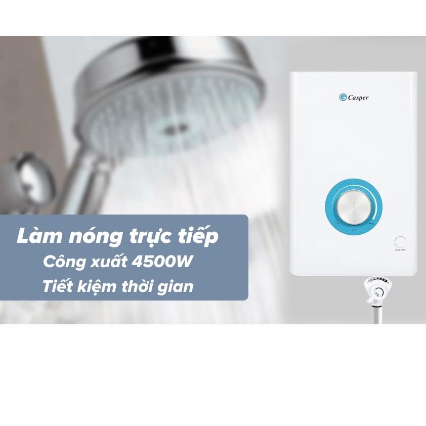 Bình nóng lạnh Casper 4500W EN-45TH11, máy tắm nước nóng trực tiếp tặng vòi sen có 3 chế độ - Hàng chính hãng