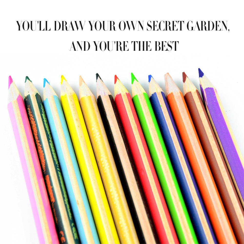 12 Color Coloring Book Professional Wooden Colored Pencil for Painting Drawing Sketch Tools Pen