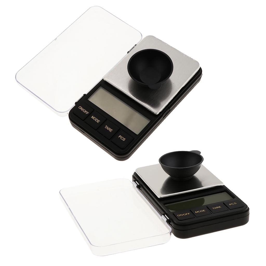 Mini Digital Pocket Scale Portable Jewelry Kitchen Scale Black 200g/0.01g