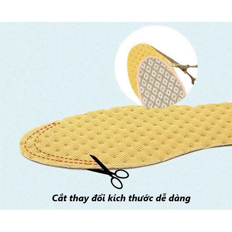Bộ 2 Lót Giày Khử Mùi Bạc Hà Siêu Thoáng Khí, Chống Hôi Chân (Size 37 - 43