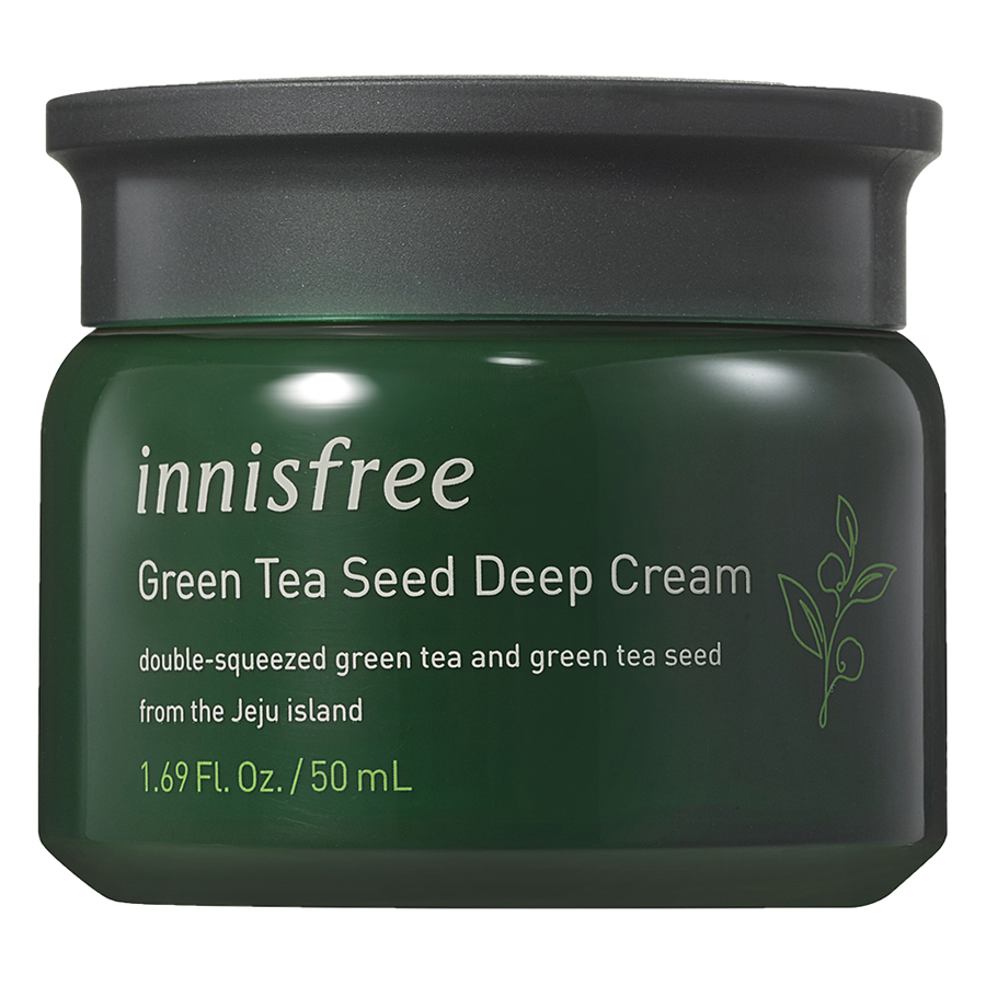 Kem dưỡng tăng cường độ ẩm phục hồi da từ trà xanh và dầu hạt trà xanh tươi Innisfree Green tea Seed Deep Cream 50ml - NEW