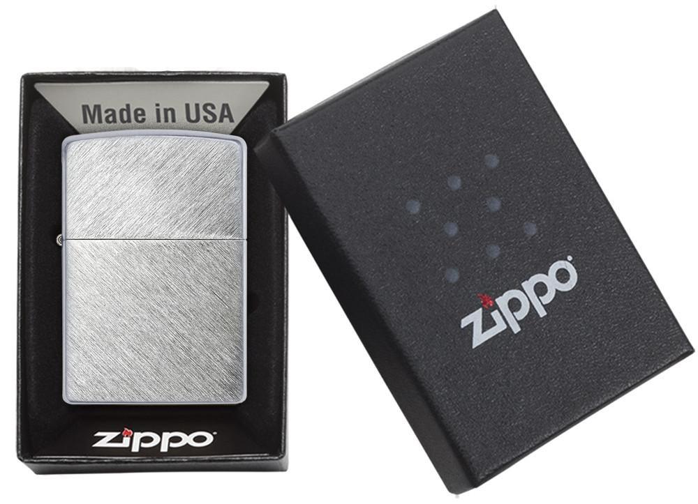 Bật Lửa Zippo Herringbone Sweep Brushed Chrome 24648