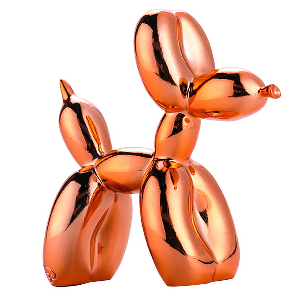 Novelty Resin Balloon Dog Animal Figurine Mini Animal Crafts for Kids Bedroom Nursery