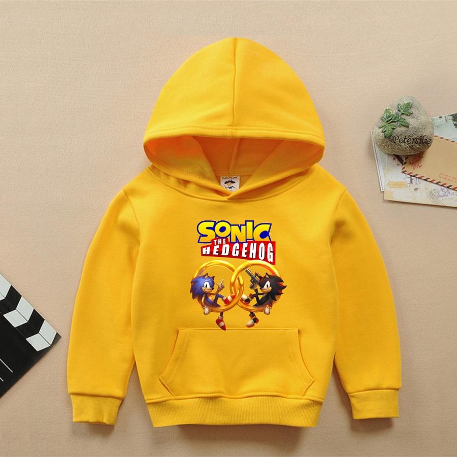 Áo khoác hoodie nhím xanh sonic màu vàng đủ size cho bé trai bé gái