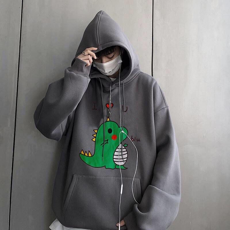 Áo hoodie Unisex in hình Khủng Long nam nữ siêu hot
