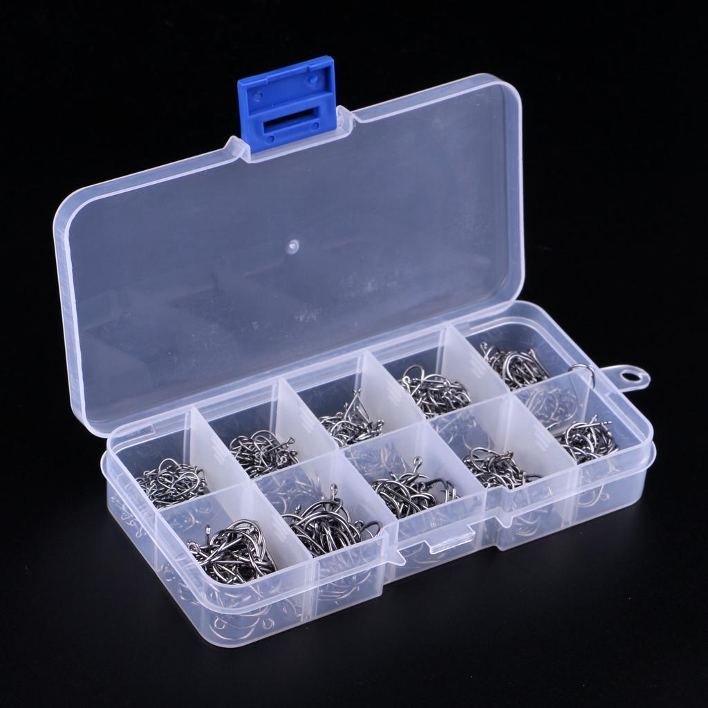 500pcs/box High Carbon Steel Fishing Hooks Offset Hook Octopus Circle Hooks