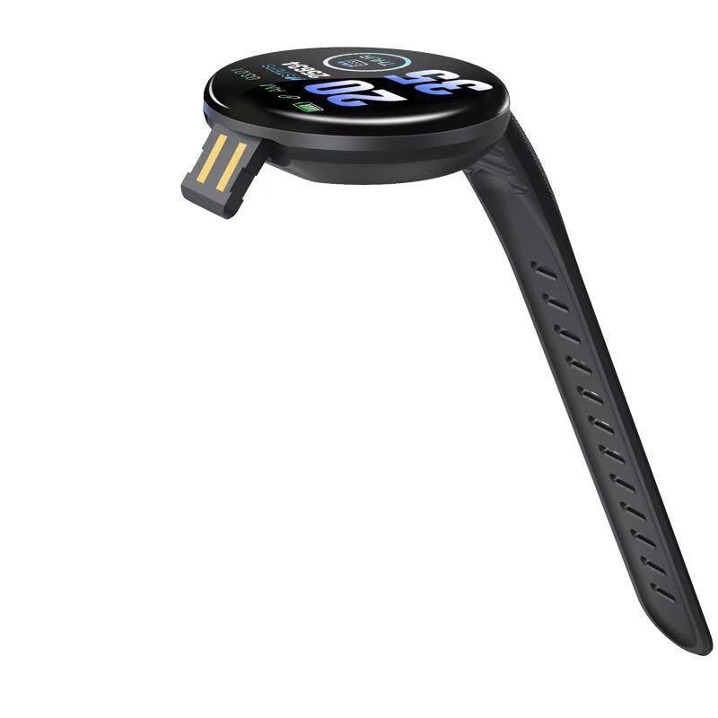 Đặc Biệt D18 Màn Hình Tròn Vòng Tay Thông Minh Đo Nhịp Tim Bluetooth Đo Quãng Đường Đi Theo Dõi Giấc Ngủ Huyết Áp Oxy Máu Thể Thao Vòng Tay Điện Tử Thời Trang