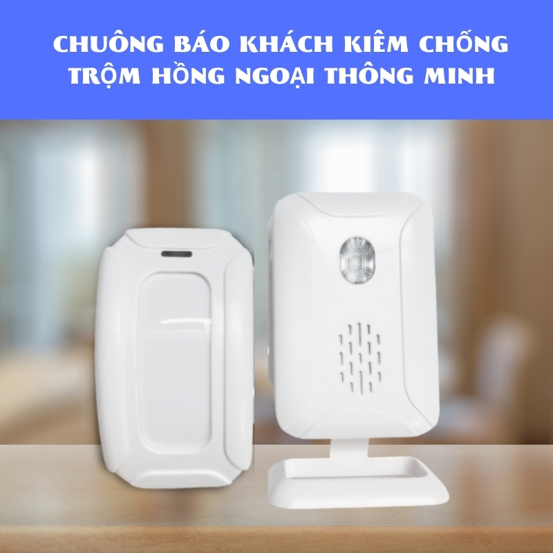 Bộ chuông cửa báo khách hồng ngoại chống trộm đa năng