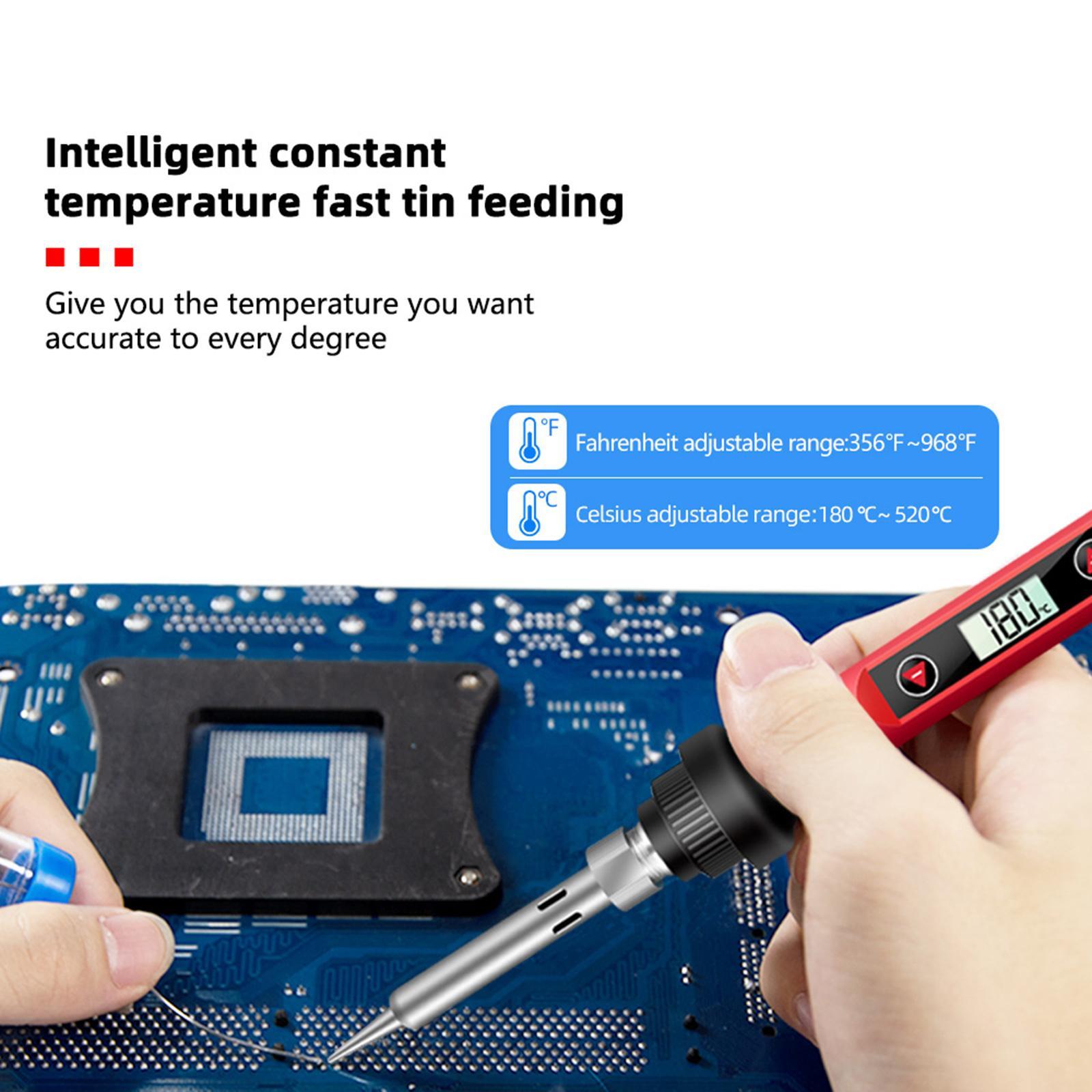 110V Soldering Iron Kit Soldering Display Wire Repairing Tool Set US Plug 12Pcs